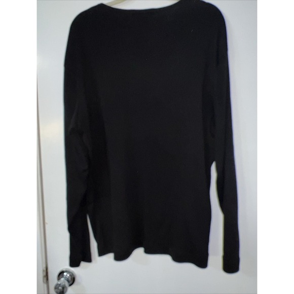 Banana Republic Unisex Long Sleeve Black Heavy Knitted T-shirt  Sweater Size XL - Picture 4 of 7